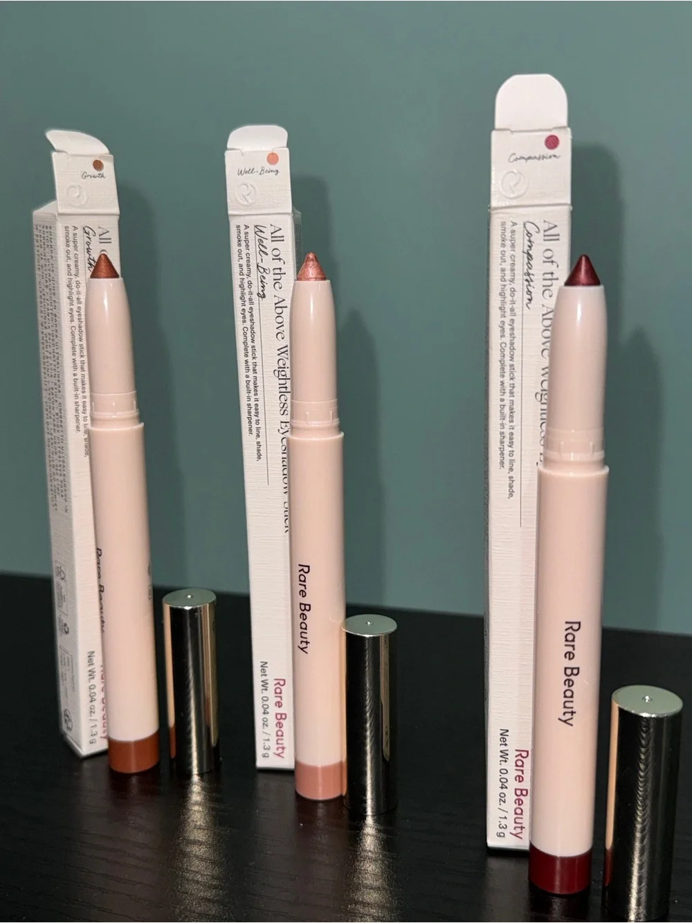 Rare Beauty 3 eyeshadow sticks well-being, growth, and compassion, bundle!!